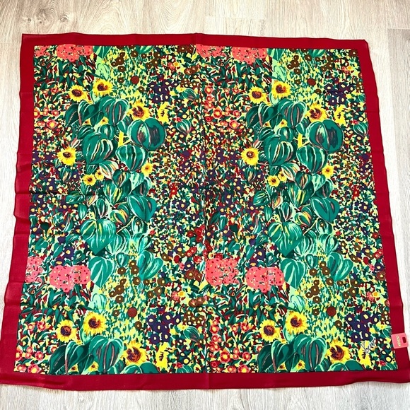 Kenzo Accessories - New Kenzo multicolored floral and botanical pattern scarf